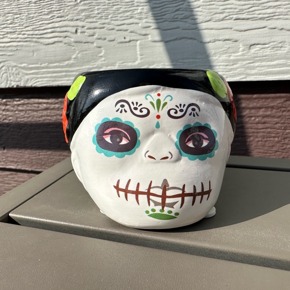 Other - Dia De Los Muertos Sugar Skull 2.5" Day of the Dead Small Ceramic Planter